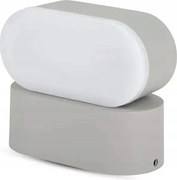 Kültéri LED-es kerti fali lámpa szürke forgatható 4000K IP65 V-tac