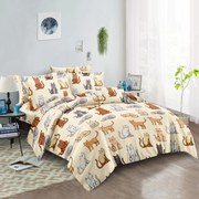 COLORED CATS krém mikroszálas ágyneműhuzat Ágyneműhuzat mérete: 70 x 90 cm | 140 x 200 cm