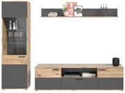 Mason 4 nappali bútorszett nox tölgy/bazaltszürke