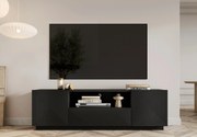 Asha TV-szekrény 167 cm fiókkal és nyitott polccal - fekete matt