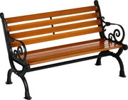 Outsunny Kerti Pad, Park Pad, Két Személyes Pad Karfával, Kerthez, Erkélyhez, Időjárásálló, Fa, 120 x 64 x 79 cm, Teak | Aosom