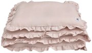 Vászon ágynemű kiságyba DUSTY PINK, M-es méret