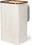 Krémszínű textil szennyeskosár Bamboo/Linen – Bigso
