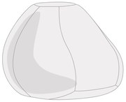 Fehér Kültéri Babzsák Puff Huzat