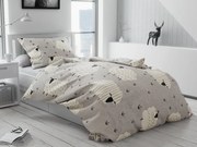 SHEEP szürke mikroplüss ágyneműhuzat