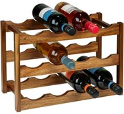 Wenko Fondi akácfa borosállvány 12 palackhoz, 28 x 21 x 42 cm