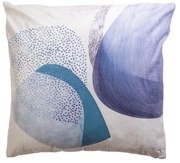 Dekoratív párnahuzat 45x45cm Jewell fehér kék TiaHome