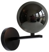 Fali lámpa KAMA 1xG9/28W/230V fekete/füstös fekete