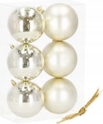 Karácsonyfa Bombák 10cm Karácsonyfa Bomba 6DB-OS Törhetetlen Medál Szett