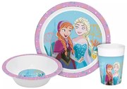 Disney Jégvarázs Enchanted étkészlet, micro műanyag szett Dobozban