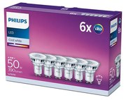 KÉSZLET 6xLED Izzó Philips GU10/4,6W/230V 4000K