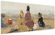 Kép - Eugène Boudin, On the Beach, Trouville, reprodukciók (120x50 cm)