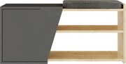 Fiona Oak és Anthracite cipősszekrény