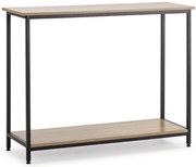 Intenso Home konzolasztal / előszobai lerakóasztal / tálalóasztal 106x35cm (Sonoma tölgy) | Masszív fém váz