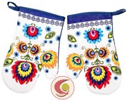 Konyhai kesztyű FOLK BLUE