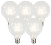 5 db E27 tompítható LED izzólámpa készlet G95 5W 470 lm 2700K