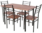 Fémvázas étkezőasztal 4 székkel