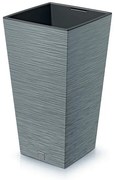 FURU SQUARE virágtartó 24 cm, szürke, 24 cm