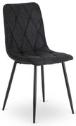 DORA étkezőszék fekete szövet/fekete