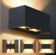 Brilagi - LED kültéri fali lámpa DOUBLE CUBE LED/12W/230V antracit IP65