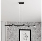 Csillár zsinóron SORA 6xGX53/12W/230V fekete