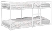 fehér acél emeletes ágy matrac nélkül 75 x 190 cm