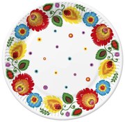 Színes Cutout papírtányér 8 db-os 18 cm