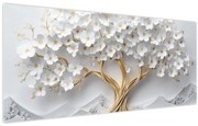 Kép – 3D elegáns életfa virágokkal (120x50 cm)