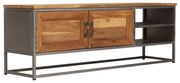 újrahasznosított tíkfa és acél TV-szekrény 120 x 30 x 40 cm