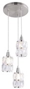 Globo 15760-3 - kristály csillár zsinóron WOLLI 3xE14/40W/230V