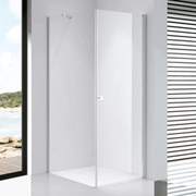 Stuxi Bari 90x100 aszimmetrikus nyílóajtós zuhanykabin 6 mm vízlepergető biztonsági üveggel, króm