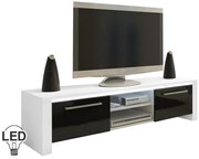 TV asztal/szekrény Helix (fehér + fényes fekete). 780041