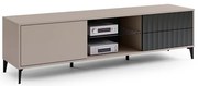 TV szekrény RONJA fiókokkal taupe/fekete színben