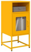mustársárga hidegen hengerelt acél éjjeliszekrény 36x39x78 cm