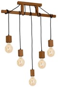Csillár rúdon JACK 5xE27/40W/230V tölgy