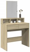 sonoma tölgy színű fésülködőasztal tükörrel 80 x 41 x 144,5 cm