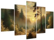 Kép - Napfény az erdőben (150x105 cm)