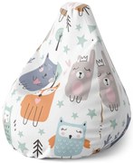 Pear babzsák rajzolt erdei állatok - gyerek, színes