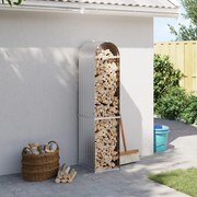 ezüstszínű horganyzott acél rönktartó 40 x 45 x 170 cm