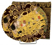 Klimt porcelán desszertes tányér díszdobozban