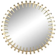 Glamour kerek fali tükör arany színű kerettel 98 cm