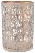 InDecor Fém gyertyatartó Leaf bézs, 13 x 13 x 22cm, L