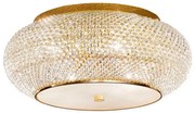 Ideal Lux - Kristály mennyezeti lámpa PASHA 14xE14/40W/230V átm. 65 cm arany