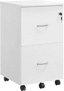 2 fiókos gurulós iratszekrény zárható irattároló  fehér