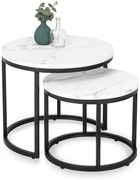 Dohányzóasztal Szett Fehér Márvány DAFNE