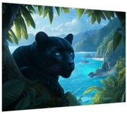 Kép - Fekete párduc a dzsungelben (70x50 cm)