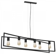 Csillár zsinóron TUNJA 6xE27/60W/230V fekete