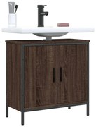 vidaXL barna tölgy szerelt fa fürdőszobai mosdószekrény 60x30x60 cm