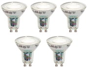 5 darabos intelligens GU10 50 mm-es LED izzókészlet, átlátszó, 4,8 W, 400 lm, 1800-6500 K