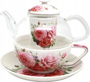 Teáskanna kancsó teáscsésze virág 300 ml teáscsésze
